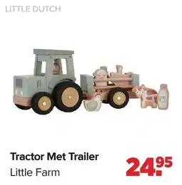 Baby-Dump Little Dutch Tractor Met Trailer aanbieding