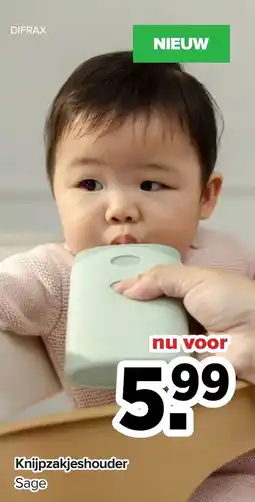 Baby-Dump Difrax Knijpzakjeshouder Sage aanbieding