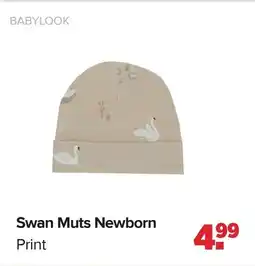Baby-Dump Babylook Swan Muts Newborn Print aanbieding