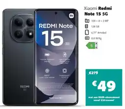Base Xiaomi Redmi Note 15 5G aanbieding