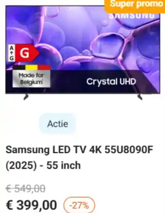 Samsung LED TV 4K 55U8090F 2025