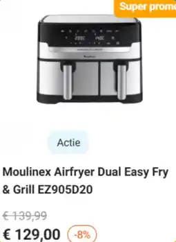 Krëfel Moulinex Airfryer Dual Easy Fry & Grill EZ905D20 aanbieding