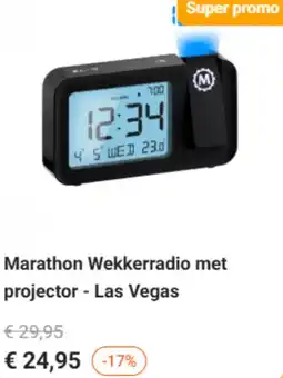 Krëfel Marathon Wekkerradio met projector - Las Vegas aanbieding