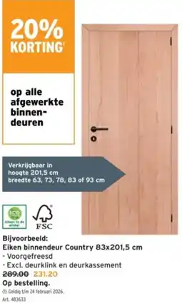 GAMMA Op alle afgewerkte binnendeuren aanbieding