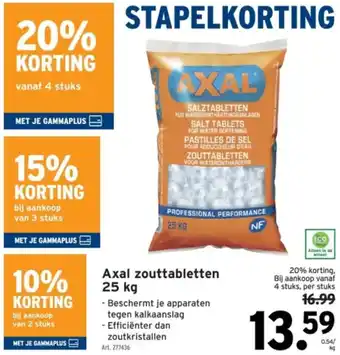 GAMMA Axal zouttabletten aanbieding