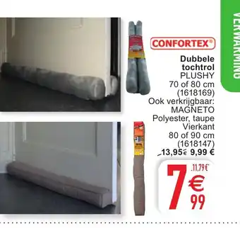 Cora Confortex Dubbele tochtrol plushy 70 of 80 cm aanbieding