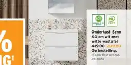 GAMMA Onderkast Senn wit met witte wastafel aanbieding