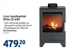 GAMMA Livn houtkachel Otta 5 kW aanbieding