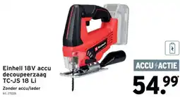 GAMMA Einhell 18V accu decoupeerzaag TC-JS 18 Li aanbieding