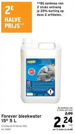 GAMMA Forever bleekwater 15° aanbieding