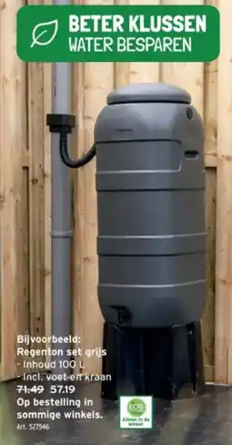 GAMMA Regenton set grijs aanbieding