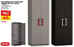 Hubo Hoge opbergkast in kunststof quadra aanbieding