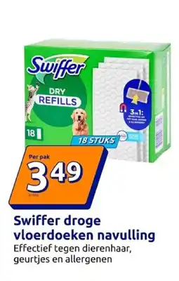 Action Swiffer droge vloerdoeken navulling aanbieding