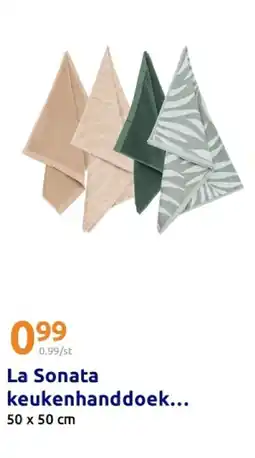 Action La Sonata keukenhanddoek aanbieding