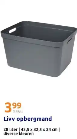 Action Livv opbergmand aanbieding