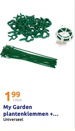 Action My Garden plantenklemmen + binddraad aanbieding