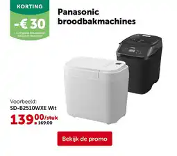 AVEVE Panasonic broodbakmachines SD-B2510WXE Wit aanbieding