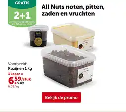 AVEVE All Nuts noten, pitten, zaden en vruchten Rozijnen 1 kg aanbieding