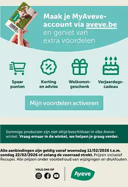 AVEVE Maak je MyAveveaccount via aveve.be aanbieding