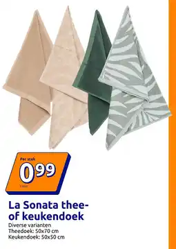 Action La Sonata theeof keukendoek aanbieding