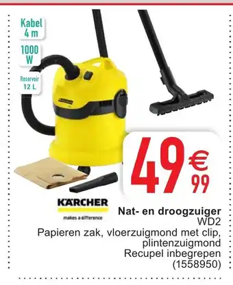 Cora Karcher Nat-en droogzuiger WD2 aanbieding