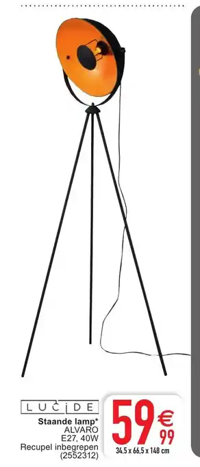Lucide Staande lamp alvaro 34,5 x 66,5 x 148 cm