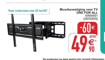 Cora Muurbevestiging voor TV one for all WM4661 aanbieding