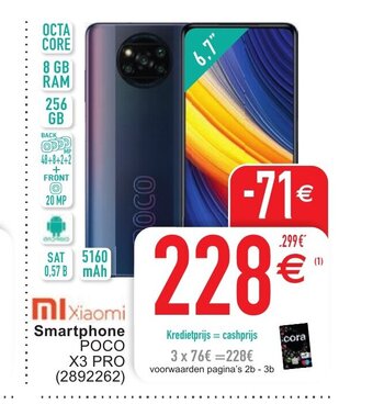 Cora Xiaomi Smartphone POCO X3 PRO aanbieding