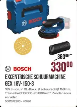 Meno Bosch Excentrische Schuurmachine GEX 18V-150-3 aanbieding