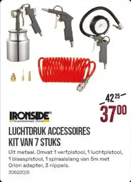 Meno Ironside Luchtdruk Accessoires Kit Van 7 stuks aanbieding