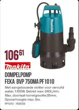 Meno Makita Dompelpomp Feka BVP 750MA PF 1010 aanbieding