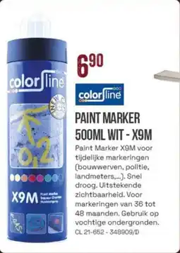 Meno Color Line Paint Marker wit - X9m aanbieding