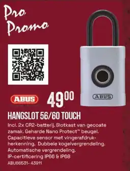 Meno Abus Hangslot 56/60 Touch aanbieding