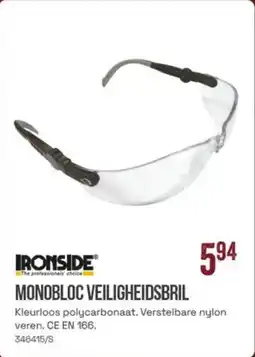 Meno Ironside Monobloc Veiligheidsbril aanbieding