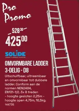 Meno Soli̇de Omvormbare Ladder 3-delig-D8 aanbieding