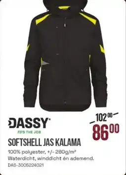 Meno Dassy Fits The Job Softshell Jas Kalama aanbieding