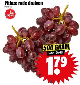 Dirk Pitloze rode druiven aanbieding