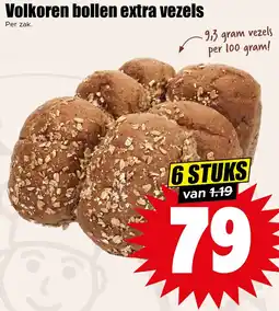 Dirk Volkoren Bollen Extra Vezels aanbieding