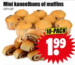 Dirk Mini kaneelbuns of muffins aanbieding