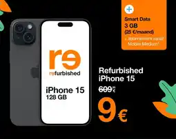Orange Refurbished iPhone 15 aanbieding