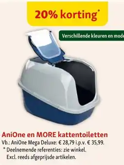 Maxi Zoo AniOne en MORE kattentoiletten aanbieding