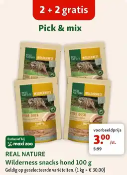 Maxi Zoo Real nature Wilderness snacks hond aanbieding