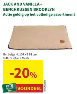 Horta Jack and Vanilla Benchkussen Brooklyn aanbieding