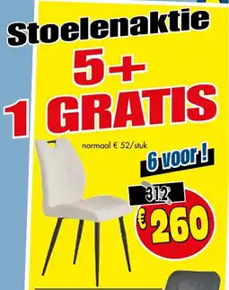 Budget Meubelen Stoelenaktie aanbieding