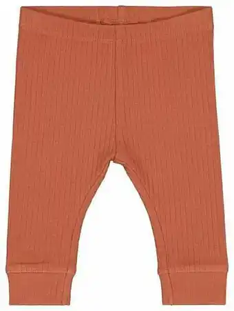 HEMA HEMA Newborn Broek Rib Katoen Stretch Terra (terra) aanbieding