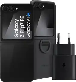 Coolblue Samsung Galaxy Z Flip 7 FE 256 Go Noir 5G + Pack d'Accessoires aanbieding