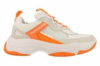 Calvin Klein Sneaker Laag Dames Maya Low Chunky Trend Fluo - Wit