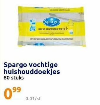Action Spargo vochtige huishouddoekjes aanbieding