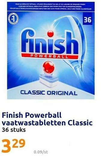 Action Finish powerball vaatwastabletten classic aanbieding