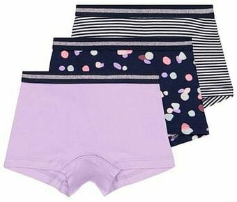 HEMA Kinderboxers Katoen/stretch Confetti - 3 Stuks Donkerblauw (donkerblauw)